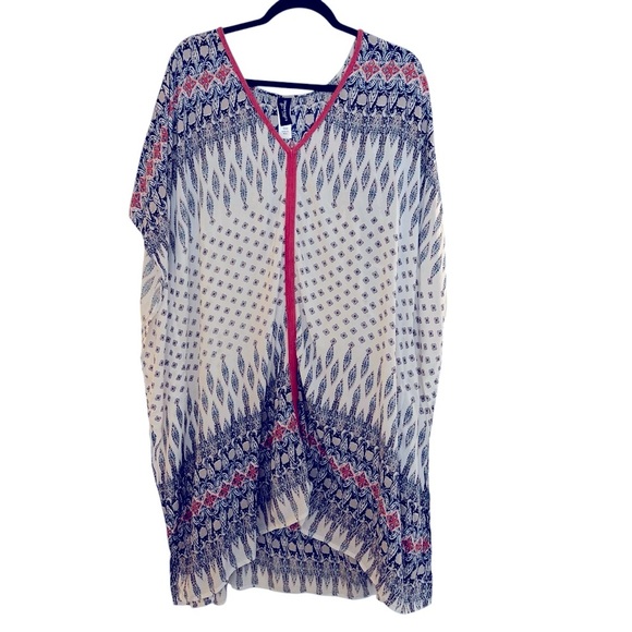 Swimsuits For All Kelsea cover up tunic in blue boho coral 18/20 - Picture 2 of 11